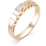 Золотое обручальное кольцо с бриллиантом, 1603603