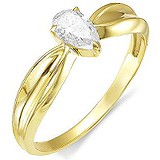 Золотое кольцо с бриллиантом, 1614099