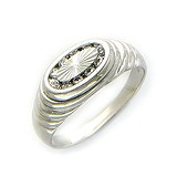 Чоловіче срібний перстень з куб. цирконіями, 1620243