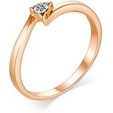 Золотое кольцо с бриллиантом, 1684755