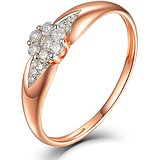 Золотое кольцо с бриллиантами, 1700883