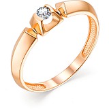 Золотое кольцо с бриллиантом, 1703699
