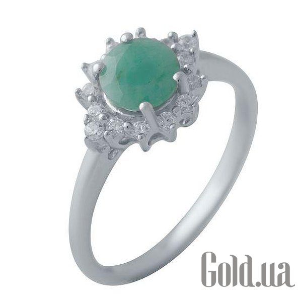 

Женские кольца Fresh Jewelry, Женское серебряное кольцо с изумрудом и куб. циркониями, 16.5