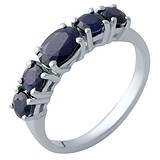 Женское серебряное кольцо с сапфирами, 1730579