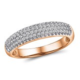 Золотое обручальное кольцо с бриллиантами, 207123