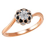 Женское золотое кольцо с бриллиантами, 208915