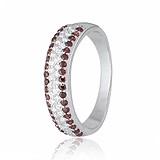 Женское серебряное кольцо с куб. циркониями, 282899