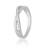 Женское серебряное кольцо с  куб. циркониями, 295699