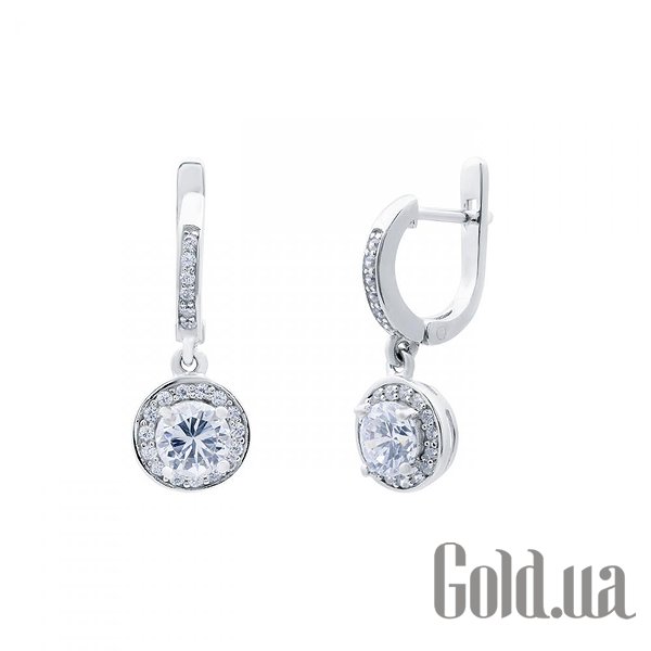 

Серьги с подвесками Lurie Jewelry, Серебряные серьги с куб. циркониями