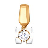SOKOLOV Золотой кулон с кристаллом Swarovski, 1513492