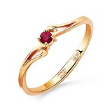 Женское золотое кольцо с рубином, 1514260