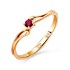 Женское золотое кольцо с рубином - фото 1