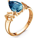 Женское золотое кольцо с топазом, 1554452