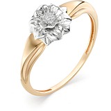 Женское золотое кольцо с бриллиантом, 1603092