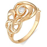 Женское золотое кольцо с бриллиантом, 1612308