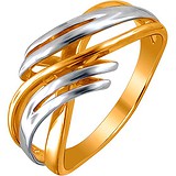 Женское серебряное кольцо в позолоте, 1635860
