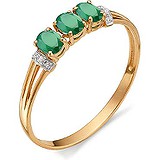 Женское золотое кольцо с бриллиантами и агатами, 1636628