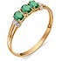 Женское золотое кольцо с бриллиантами и агатами - фото 1