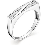 Женское серебряное кольцо с куб. циркониями, 1649428