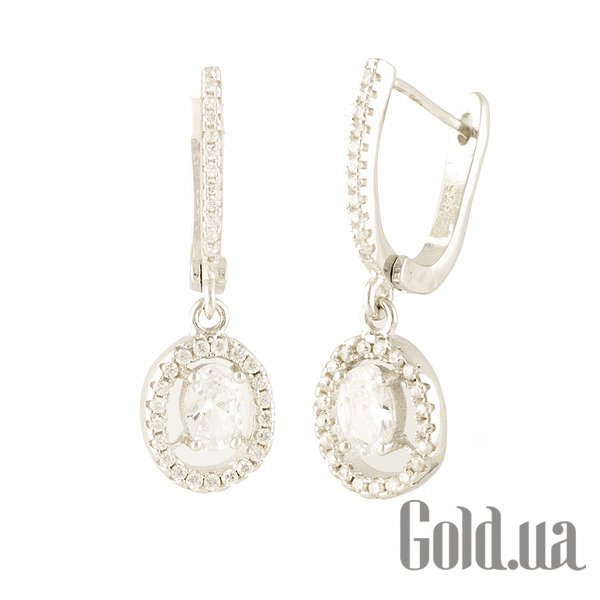 

Серьги с подвесками Fresh Jewelry, Серебряные серьги с куб. циркониями