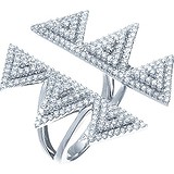 Женское серебряное кольцо с куб. циркониями, 1669908