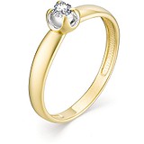 Золотое кольцо с бриллиантом, 1684756