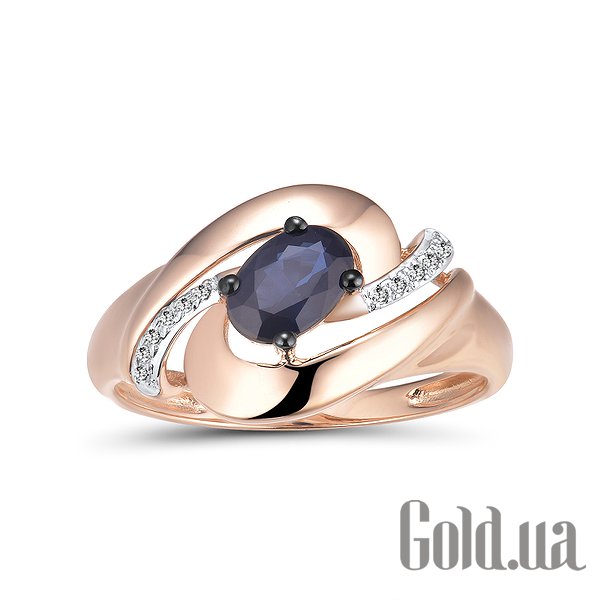 

Кольцо Lurie Jewelry, Женское золотое кольцо с бриллиантами и сапфиром, 16.5