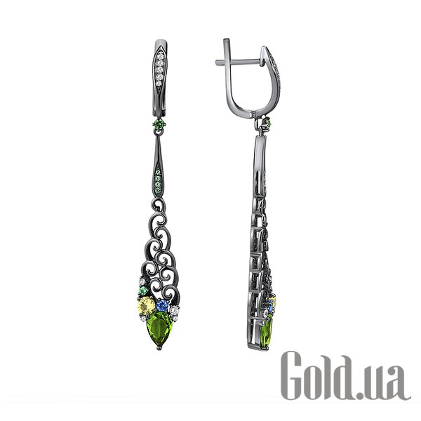 

Серьги с подвесками Lurie Jewelry, Серебряные серьги с куб. циркониями