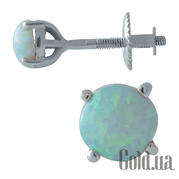 

Серьги-гвоздики Fresh Jewelry, Серебряные серьги с опалами