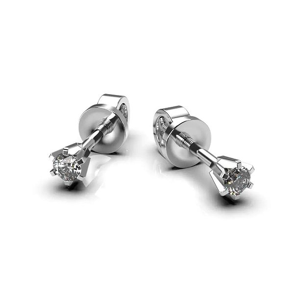 Золотые серьги с бриллиантами lun316621121b – изображение 2