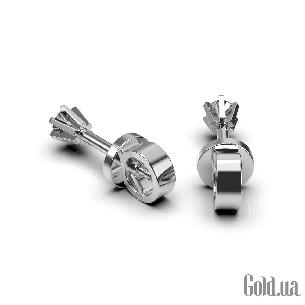 Золотые серьги с бриллиантами lun316621121b – изображение 3