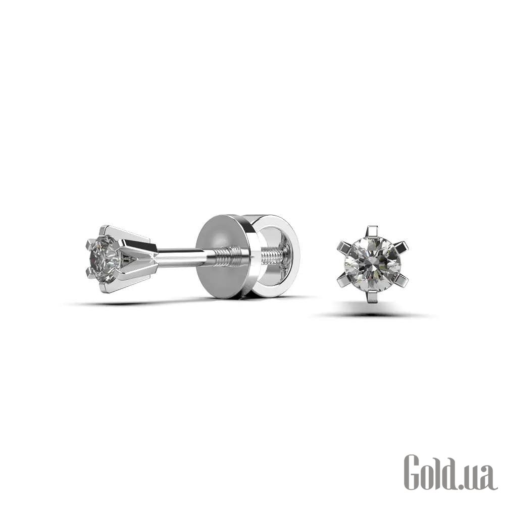 Золотые серьги с бриллиантами lun316621121b – изображение 4