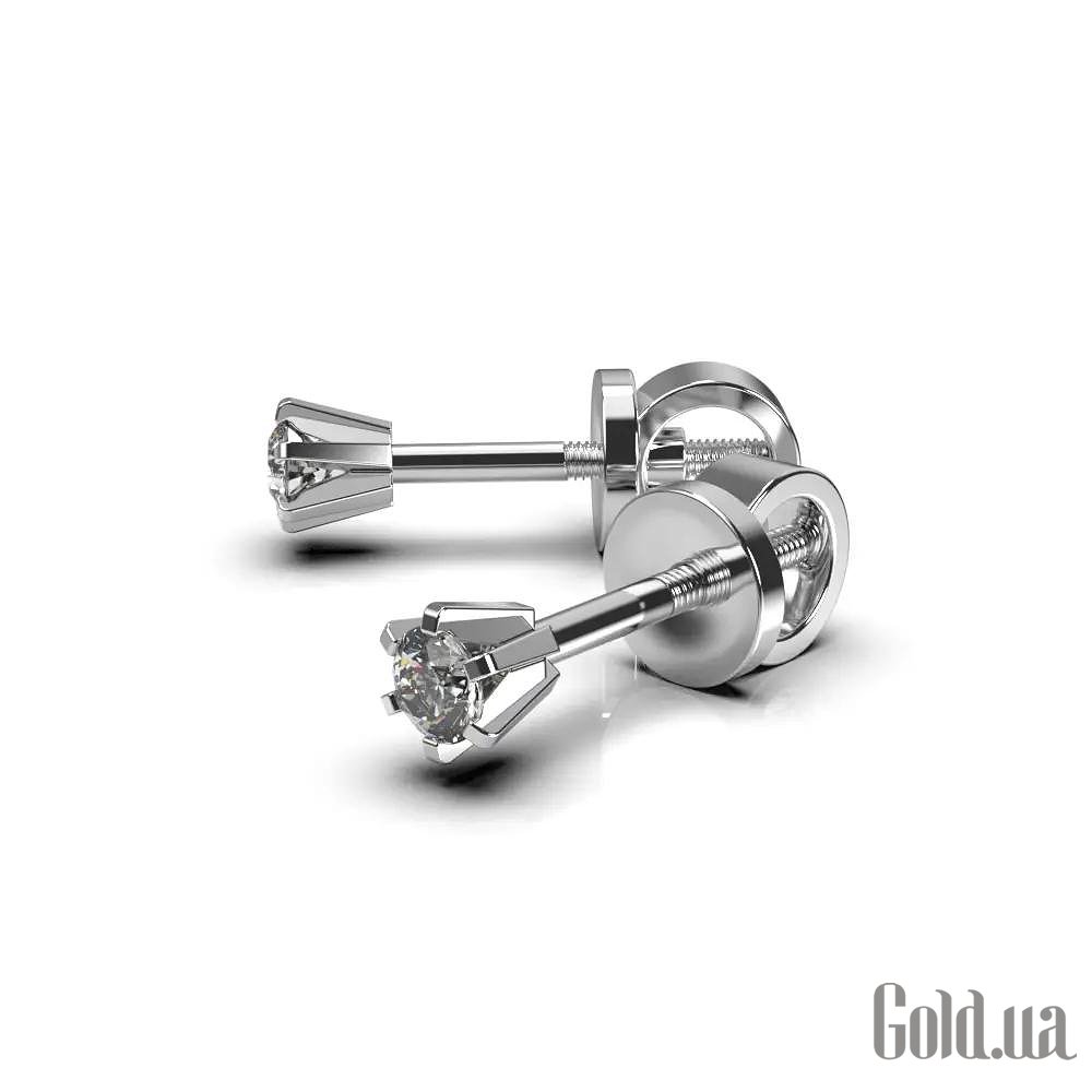 Золотые серьги с бриллиантами lun316621121b – изображение 5