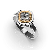 Женское золотое кольцо с бриллиантами, 1776148