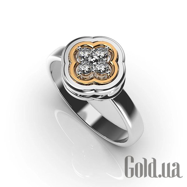 

Кольцо Украина, Женское золотое кольцо с бриллиантами, 17