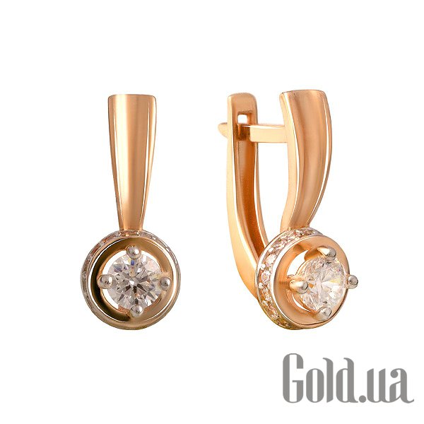 

Серьги Fresh Jewelry, Золотые серьги с куб. циркониями