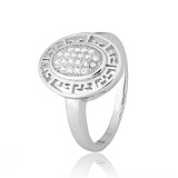 Заказать Серебряное кольцо с куб. циркониями (КК2Ф/465) ,цена 1280 грн., в интернет-магазине Gold.ua