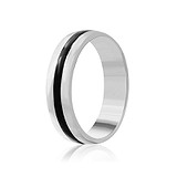 Серебряное обручальное кольцо, 856084