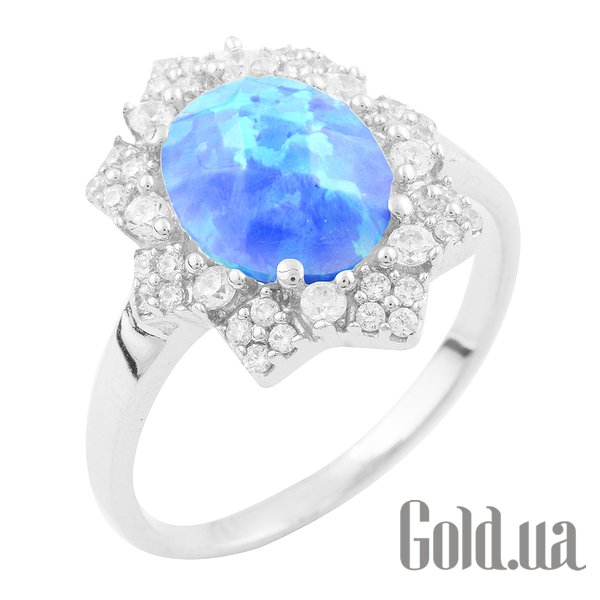 

Женские кольца Fresh Jewelry, Женское серебряное кольцо с опалом и куб. циркониями, 18