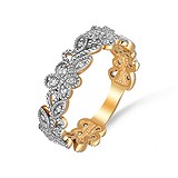 Женское золотое кольцо с куб.циркониями, 1512469