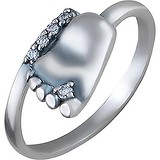 Женское серебряное кольцо с куб. циркониями, 1614613