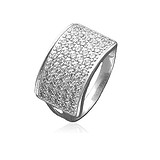 Женское серебряное кольцо с куб. циркониями, 1616149