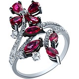 Женское золотое кольцо с бриллиантами и рубинами, 1622037
