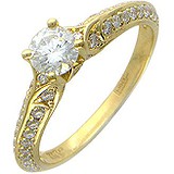 Золотое кольцо с бриллиантами, 1638421