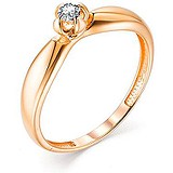 Золотое кольцо с бриллиантом, 1667349