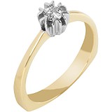 Золотое кольцо с бриллиантом, 1673493