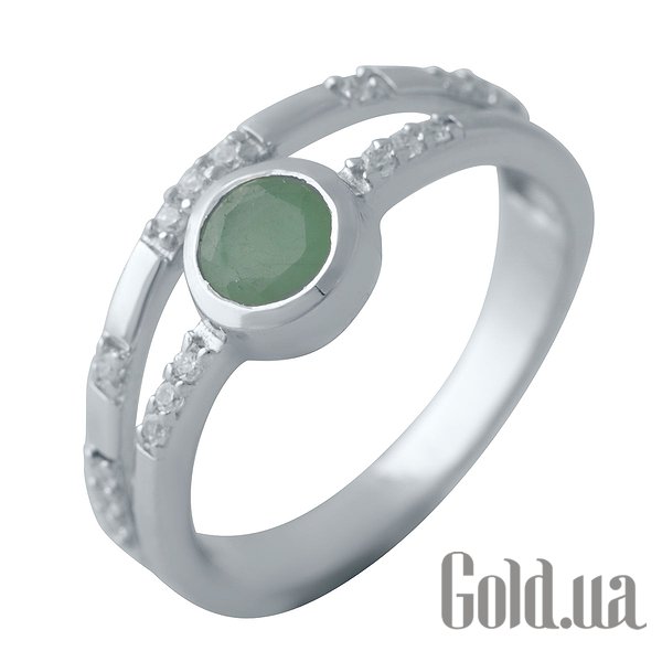 

Женские кольца Fresh Jewelry, Женское серебряное кольцо с изумрудом и куб. циркониями, 17.5