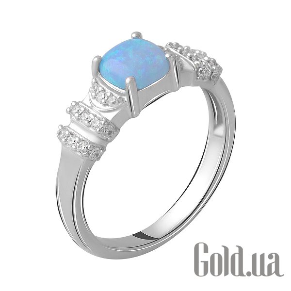

Женские кольца Fresh Jewelry, Женское серебряное кольцо с опалом и куб. циркониями, 19