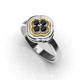 Женское золотое кольцо с бриллиантами, 1776149