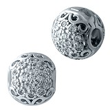 Срібна намистина з куб. цирконіями, 1357078
